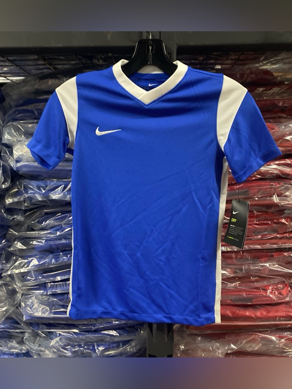 Nike Derby III Soccer Jersey NWT Kids Small Blue/White DRI-FIT CW3834-480